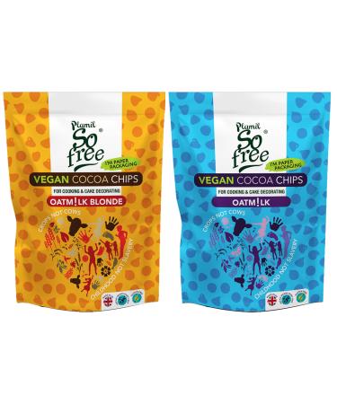 Vegan Oat Milk & Caramel Alternative Baking Chips for Cake Decorations Cooking Biscuits Dessert Cupcakes Cookies Muffins - Gluten Free & Lactose Free - Pack of 2 x 100g