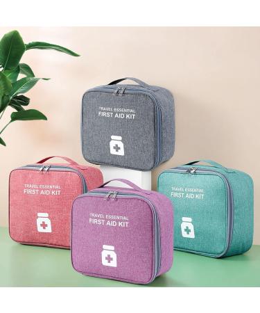 Mecctuck Large Capacity Medication Pocket | 2-Piece Travel Pharmacy & First Aid Bag | Medical Storage for Home Office & Outdoor Use - Purple - Buy Online on SooperMarket.com