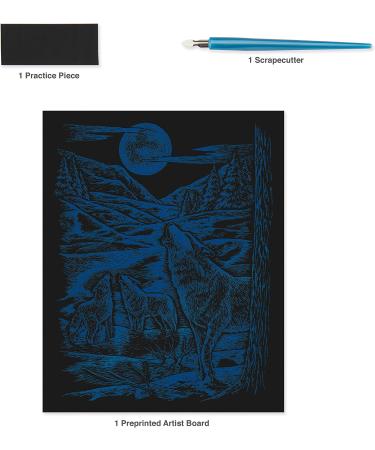 Royal Langnickel Rainbow Engraving Art: Howling Wolves - Unique DIY Craft Kit - Buy Online on SooperMarket.com