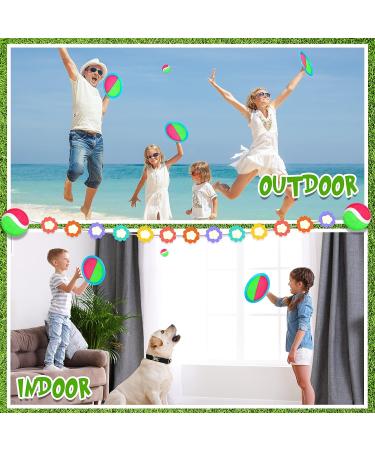 Vinsot Kids Toss and Catch Game Set - 40 Paddles, 20 Balls - Outdoor Beach Sports Game for Kids and Adults - Pink Green Blue - Buy Online on SooperMarket.com
