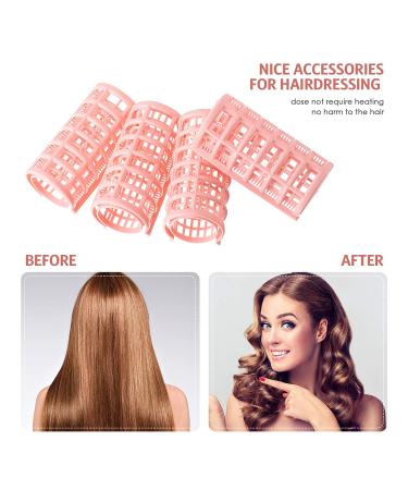 16 Pieces Hair Roller Curlers 1.18 Inch Plastic Hair Curlers with Steel Pintail Comb - Hairdressing Styling for Short and Long Hair - Buy Online on SooperMarket.com