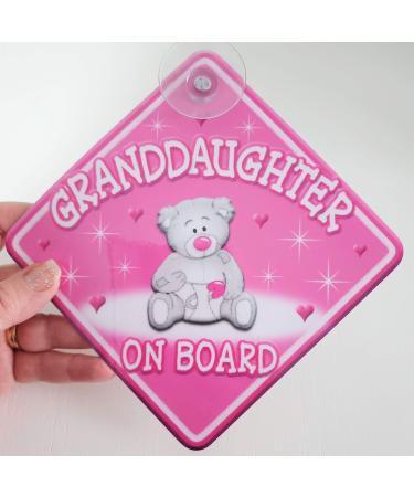Teddy Cloud Granddaughter Non Personalised Novelty Baby on Board Car Sign
