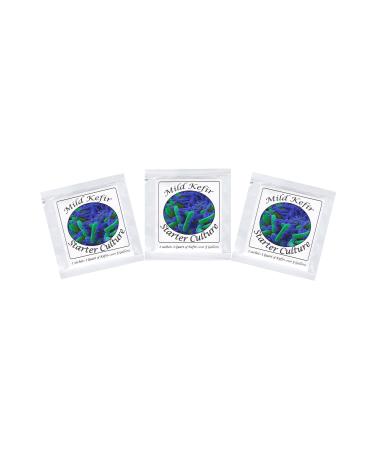 Kefir Starter Cultures - Pack of Freeze-Dried Culture Sachets For Creamy and Mild Milk Kefir (3 sachets) 3 Count (Pack of 1)