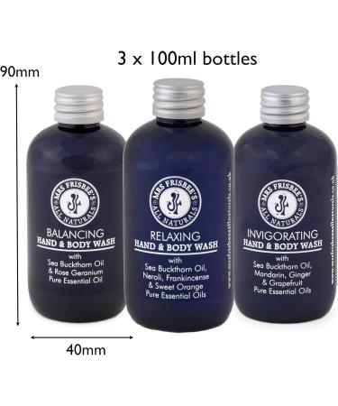 Aromatherapy Hand & Body Wash Collection/Made with Aloe Vera Sea Buckthorn Soap Bark Extract and Pure Essential Oils/Free From Sulphates/Vegan/Natural/Cruelty - Buy Online on SooperMarket.com