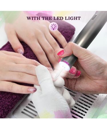 Zoccee 11-in-1 Electric Nail Cutter with LED Light - Gel & Acrylic Nail Manicure Set 22000 RPM Gray - International Shipping Available - Buy Online on SooperMarket.com