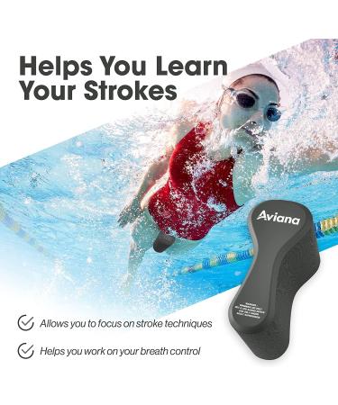 Pull Buoy Swim Training Leg Float for Adults & Youth - Improve Pool Strokes & Upper-Body Strength | EVA & BPA Free - Black - Buy Online on SooperMarket.com