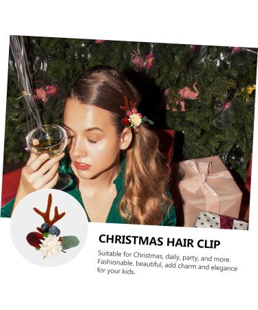 ABOOFAN 4 Pairs Reindeer Antler Hair Clip Christmas Characters Hairpin Reindeer Hairpin Reindeer Antlers Hair Clips Barrettes for Women Christmas Hair Decorations Accessories Fairy Child - Buy Online on SooperMarket.com