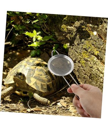 GANAZONO 6 Pcs Reptile Sand Shovel Reptichip Strainers Fine Mesh Pet Poo Shovel Silver Stainless Steel 20X7X3CMx3pcs Silverx3pcs - Buy Online on SooperMarket.com