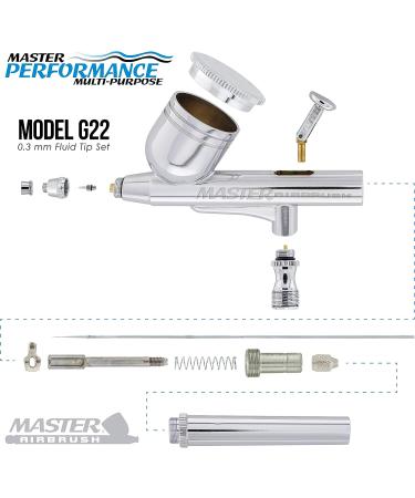 Master Airbrush Dual-Action Airbrush Kit with Quiet 1/5hp Compressor - 6ft Hose Included - Buy Online on SooperMarket.com