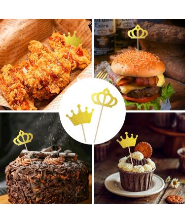 14Pcs Gold Cake Topper Decorations Birthday Cupcake Toppers Crown Cupcake Toppers for Coronation Party Birthday Party Wedding Party - Buy Online on SooperMarket.com