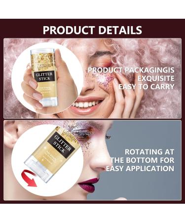 Buy Green Body Paint & Glitter Stick - Waterproof Mermaid Face Gel & Hair Glitter for Women | Holographic Sequins Makeup - Buy Online on SooperMarket.com