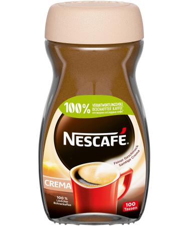 Nescafe Nescaf Classic Crema soluble bean coffee from medium-darker-roasted coffee beans strong instant coffee with a velvet crema caffeine-containing 1-pack 200g