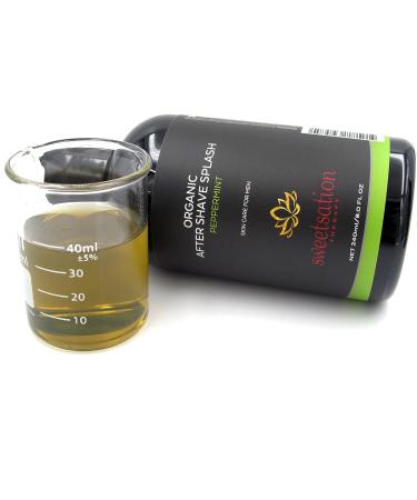 Organic After Shave Minty Splash 8oz - Refreshing Natural Aftershave for All Skin Types | International Shipping Available - Buy Online on SooperMarket.com