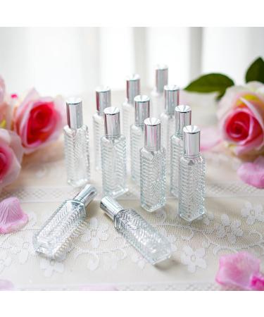 Yu Feng 12-Piece Taj Mahal Style Clear Glass Atomizer Spray Bottles - Refillable Perfume & Essential Oil Set with Funnel & Pipettes | International Shipping - Buy Online on SooperMarket.com