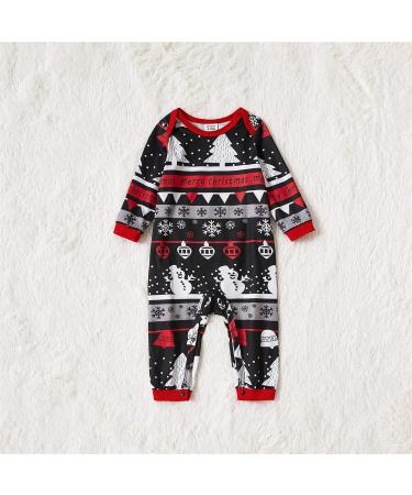 PatPat Family Matching Christmas Pajamas Set - Tree Snowflake & Letters Print Sleepwear | 3-6 Months Grey - Buy Online on SooperMarket.com