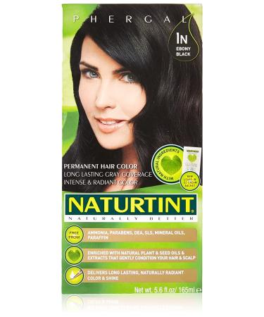 Naturtint Permanent Hair Color 1N Ebony Black - 5.6 fl oz (165 ml) | Organic & Ammonia-Free - Buy Online on SooperMarket.com