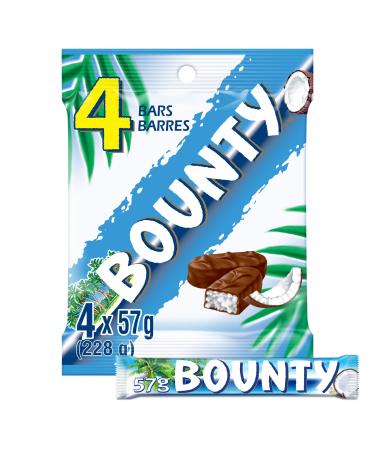 BOUNTY Coconut Milk Chocolate Bars 4 Full Size Bars 228g