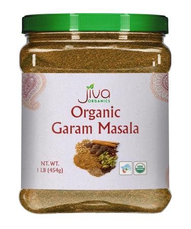 Jiva Organics Organic Garam Masala Powder 1 Pound Bulk Jar - NON-GMO, Salt Free, Premium Indian Spice Blend