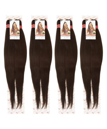 New NEW 60 INCH XPRESSION Colour 4 (Medium Chocolate Brown) LAGOS BRAID PRE-PULLED PRE-STRECHED Hair Extension 60 2 In A Pack (Colour 4 Medium Chocolate Brown) Heat Resistant Tangle Free Medium Chocolate Brown 1