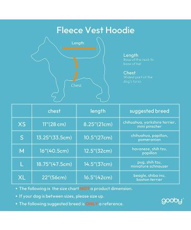 Gooby Fleece Vest Hoodie Dog Sweater - Green X-Small | Winter Pullover with Leash Ring | Small and Medium Dogs Boy/Girl | Chest 11 | Cat Compatible - Buy Online on SooperMarket.com