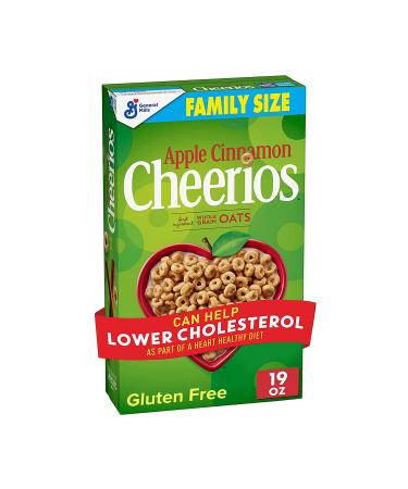 Apple Cinnamon Cheerios Breakfast Cereal Gluten Free Whole Grain Oats 19 oz