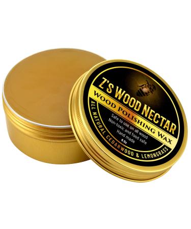 Z's Wood Nectar All Natural Beeswax Furniture Polish & Conditioner (6oz) -CedarWood LemonGrass