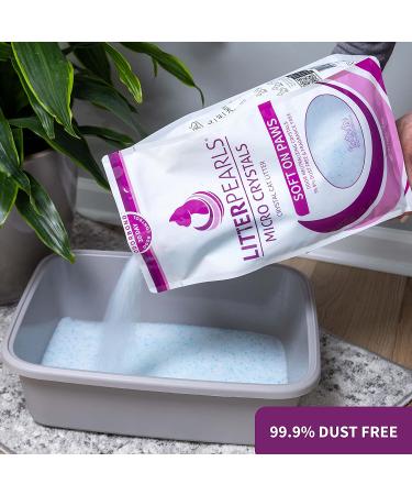 Litter Pearls Crystal Cat Litter 7 lb - Superior Odor Control, Odorbond Technology, Soft-On-Paws, Low Dust - Buy Online on SooperMarket.com