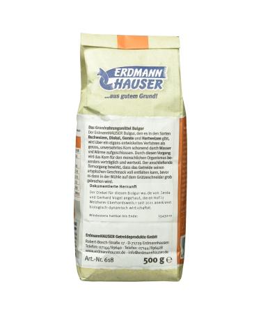 Erdmann Hauser Bulgur from Dinkel - 500g | Healthy Whole Grain | International Shipping Available - Buy Online on SooperMarket.com