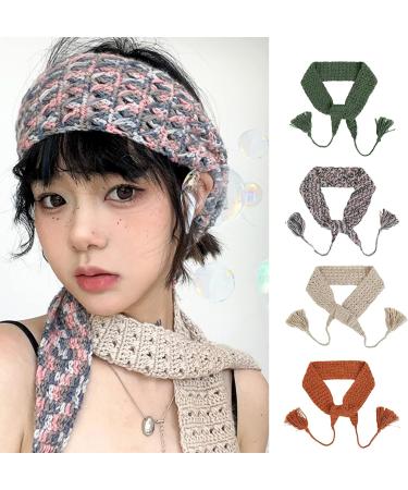 JSGHGDF Pastoral Headband for Women Crochet Hook Solid Color Headbands Slip for Head Hoop Girl Makeup Hair Accessories Blakikin brown - Buy Online on SooperMarket.com