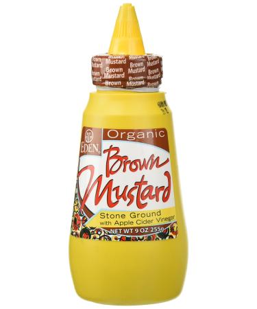 Eden Organic Brown Mustard, 9 oz Squeeze Bottle, Stone Ground, with Organic Apple Cider Vinegar
