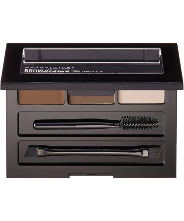 Maybelline New York Brow Drama Pro Palette Deep Brown 0.1 oz (Pack of 2)