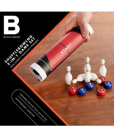 BLACK SERIES Tabletop Shuffleboard and Bowling 2 in 1 Set - Roll-Up Game Board - Buy Online on SooperMarket.com