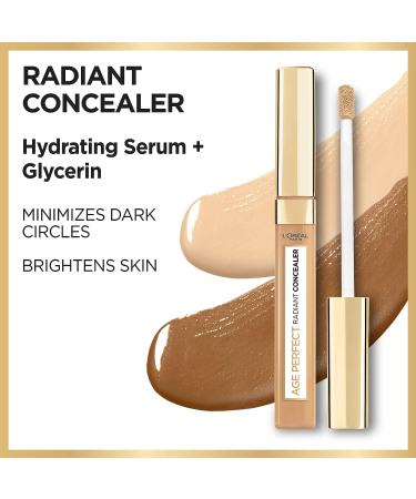L'Oreal Paris Age Perfect Radiant Concealer in Warm Beige - Hydrating Serum, Glycerin Formula - Buy Online on SooperMarket.com