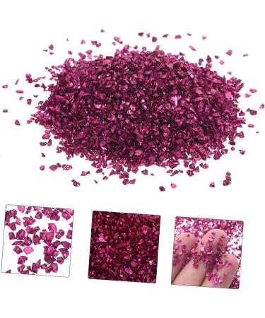 WOONEKY Nail Gems 1 Glass Chip DIY Nail Art Crushed Glass DIY Epoxy Fillers Flower Bulk Shiny Nail Stickers Nails Rhinestones Colored Glass in Bulk Colorful Vase Manicure Nail Stone 0.5X0.3cm Rosy - Buy Online on SooperMarket.com