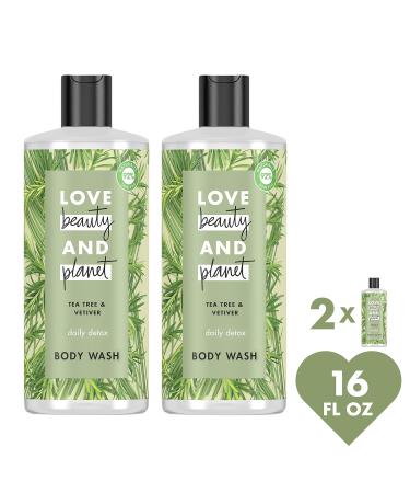 Love Beauty And Planet Tea Tree & Vetiver Body Wash 16 oz (Pack of 2) - Buy Online on SooperMarket.com