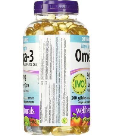 Webber Naturals Triple Strength (Omega 3) 900 Mg 200 Softgels 200 Count - Buy Online on SooperMarket.com