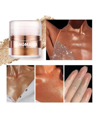 AKARY Silver Shimmer Powder Highlighter | Intense Glow Illuminator Makeup | High Impact Dewy Finish (0.25 oz - Buy Online on SooperMarket.com