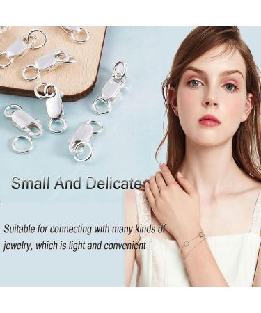 925 Sterling Silver Lobster Claw Clasp with Jump Rings - 10mmx4mm - 3 Pack - Made in Italy - Buy Online on SooperMarket.com