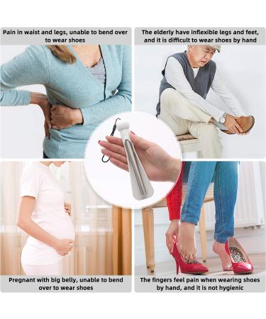 Long Handle Foldable Shoe Horn 36.2 inches - Ideal for Seniors, Pregnant Women, and Back Pain Relief - Buy Online on SooperMarket.com