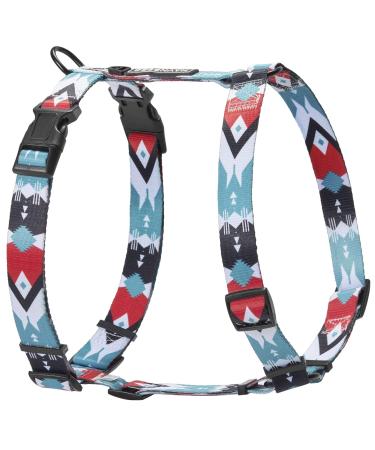 Havnberg dog harness for small medium large and large dogs breastware H-dishes black red turquoise white navajo design sizes S M L (navjao s) navja s
