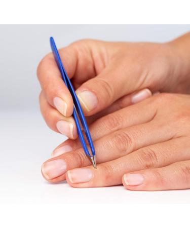 REMOS Stainless Steel Combination Tweezers 9.5cm - Dark Blue | For Splinters & Hair - Buy Online on SooperMarket.com