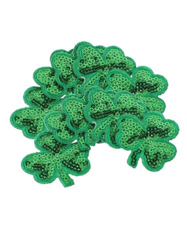 Embroidered Shamrock Patches 1 Set 20 Pcs Patch Puppy Clothes Puppy Stickers Patch Jeans St. Patricks Day Appliques Patricks Day Fabric Shamrock Embellishment