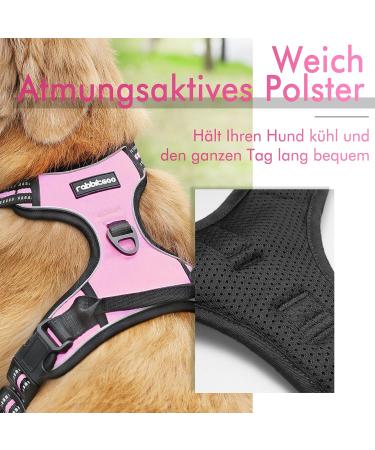 Rabbitgoo No-Pull Dog Harness for Small Dogs - Adjustable & Breathable with Reflective Stripes - Safe Control Breast Harness for Large Dogs - Pink XS (1 Pack) - Buy Online on SooperMarket.com