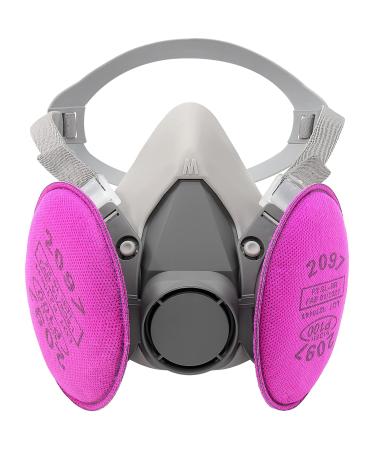 Half Facepiece with 2097 Filter MYGCCA Resin Respirator with Filters for Dust Organic Vapor Used in Painting Woodworking Epoxy Welding