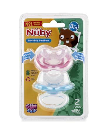 Nuby 2-Pack Gum-eez Pacifier Teethers - One Size, Colors May Vary - Buy Online on SooperMarket.com