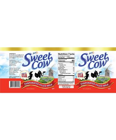 Sweet Cow Evaporated Filled Milk 12 Fl Oz - Pack of 12 | Premium Quality Dairy Product - Buy Online on SooperMarket.com