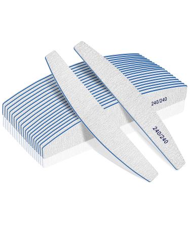 Nail Files Nail File Professional 240/240 Grit 12Pcs Nail Files for Natural Nails Nails File Set Washable and Reusable Emery Board for Nail Grooming and Styling Double-Sided