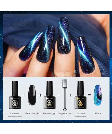 UR SUGAR Color Changing Gel Nail Polish Set - 6 Pcs Glitter Purple Thermal Magnetic Effect Kit - Soak Off Gel Nail Gift Box - Buy Online on SooperMarket.com