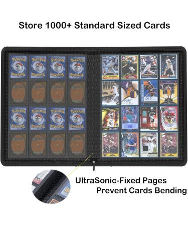 Rayvol Premium 1000+ Pockets Trading Card Binder - 16-Pocket UltraSonic-161024 Tech Zip Album Folder - Black - Buy Online on SooperMarket.com