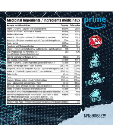 Blue Star Nutraceuticals VITALITY FOR MEN - Multivitamin & Mineral formula for Men who workout w/Ashwagandha and B-vitamins - Energy You ll Notice - 90 Veggie Capsules - Buy Online on SooperMarket.com